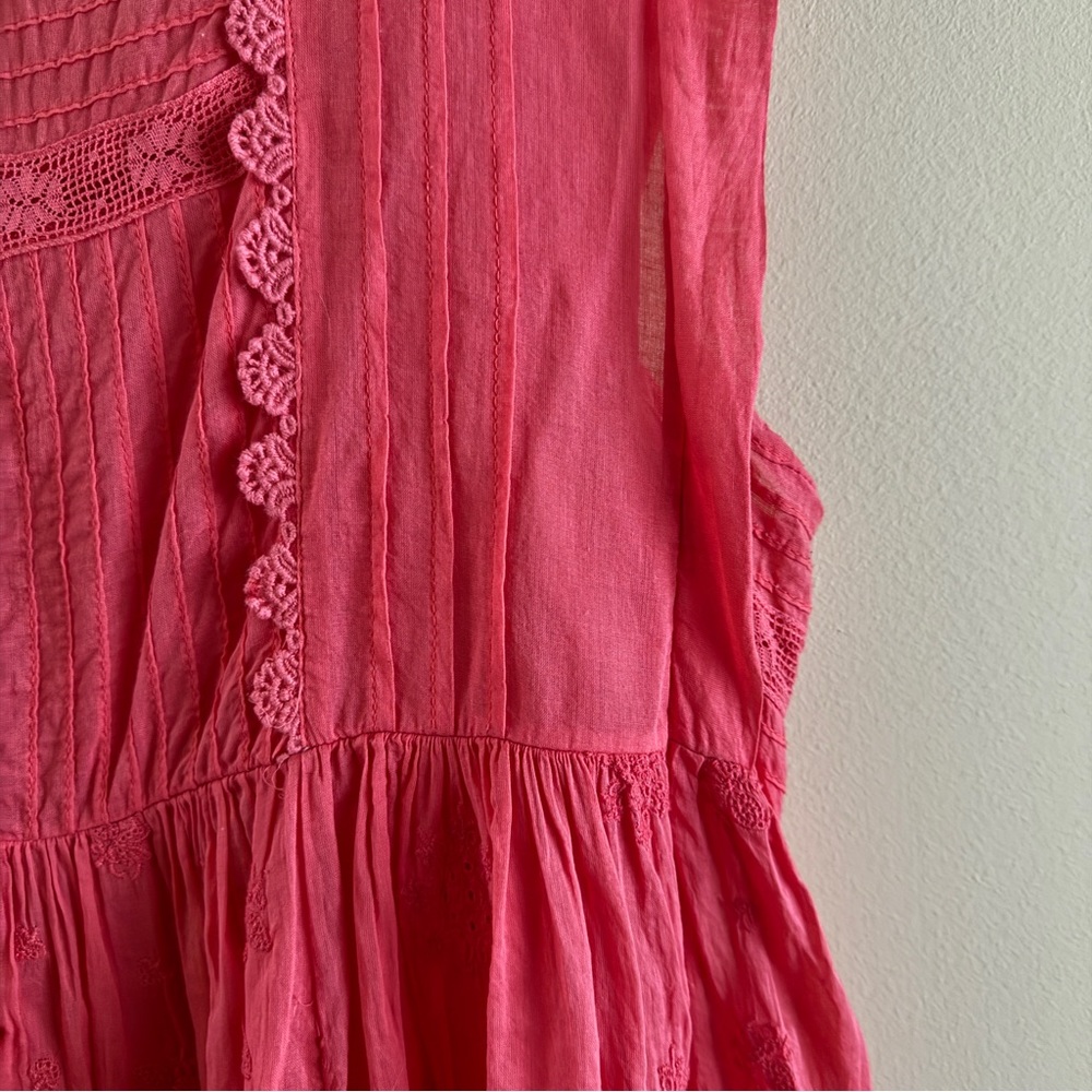 Free People Coral Pink Mini Dress - Picture 6 of 7